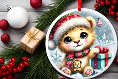 Round Christmas Ornament Sublimation|Clipart Product Image 2