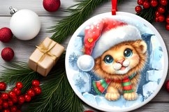 Round Christmas Ornament Sublimation|Clipart Product Image 2