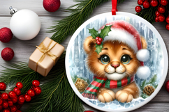 Round Christmass Ornament PNG Product Image 2