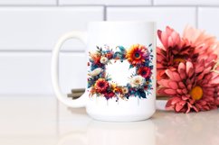 Vibrant Horizontal Frame Gerbera | Sublimation | Clipart Product Image 2
