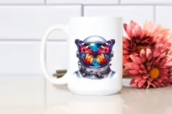 Colorful Butterfly with Astronaut Helmet | Sublimation | Product Image 2