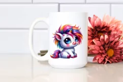 Vibrant Baby Unicorn Clipart Product Image 2