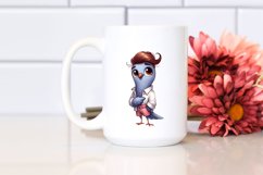 Dove Standing in Beachwear | Clipart Product Image 2