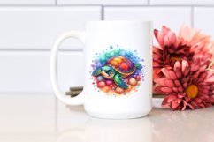 Colorful Baby Turtle Centered | Sublimation | Clipart Product Image 2
