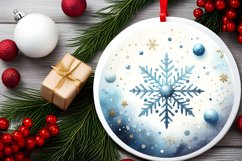 Round Christmas Ornament Sublimation|Clipart Product Image 2