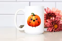 Funny Watercolor Pumpkin Splash | Clipart Product Image 2