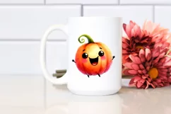 Funny Watercolor Pumpkin Splash | Clipart Product Image 2