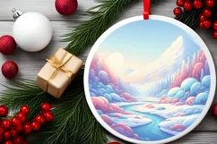 Pastell Molten Candy Winter Scene PNG Product Image 2