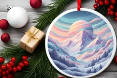 Pastell Molten Candy Winter Scene PNG Product Image 2
