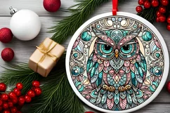 Round Christmas Ornament Sublimation|Clipart Product Image 2