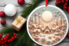 Molten Candy Christmass Scene Sublimation PNG Product Image 2