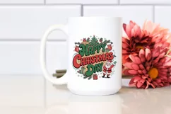 Retro Happy Christmas Day Png Product Image 2