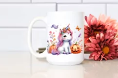 Simple Baby Unicorn Halloween Clipart Product Image 2