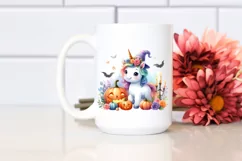 Cute Baby Unicorn Halloween Sticker Product Image 2