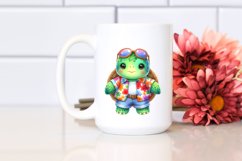 Colorful Baby Turtle | Summer Outfit Clipart Product Image 2