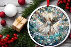 Round Christmass Ornament PNG Product Image 2