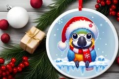 Round Christmas Ornament Sublimation|Clipart Product Image 2