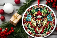 Round Christmas Ornament Sublimation|Clipart Product Image 1
