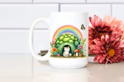 Colorful Nature Rainbow Cat,Mushroom | Watercolor Product Image 2