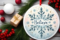 Round Christmas Ornament Sublimation|Clipart Product Image 2