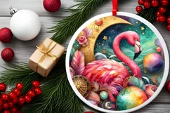 Round Christmas Ornament Sublimation|Clipart Product Image 2