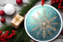 Round Christmass Ornament PNG Product Image 2