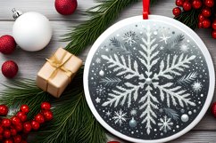 Round Christmas Ornament Sublimation|Clipart Product Image 2