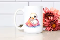 Colorful Baby Swan Smiling with Blanket | Clipart Product Image 2