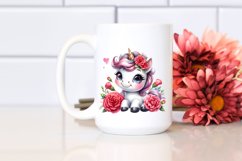Cute Watercolor Unicorn Clipart Product Image 2