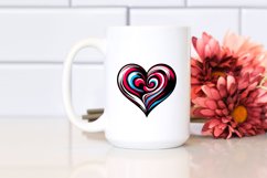 Valentines Floral Heart , Clipart |T-shirt, Mug, Tumbler Product Image 3