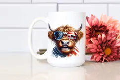 Funny Highland Cow Portrait with es Clipart Product Image 2