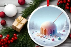 Pastell Molten Candy Winter Scene PNG Product Image 2