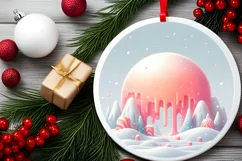 Pastell Molten Candy Winter Scene PNG Product Image 2