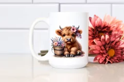 Cute Baby Highland Cow PNG Product Image 2