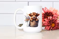 Cute Baby Highland Cow PNG Product Image 2