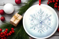 Round Christmass Ornament PNG Product Image 2