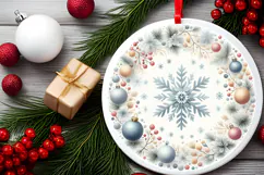 Round Christmass Ornament PNG Product Image 2