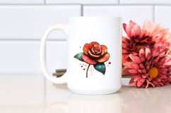 Whimsical Stained Camellia | Clipart Product Image 2