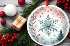 Round Christmas Ornament Sublimation|Clipart Product Image 2