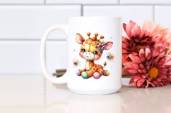 Colorful Plush Giraffe | Vibrant Watercolor Clipart Product Image 2