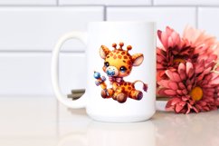 colorful plush Giraffe | Sublimation | Clipart Product Image 2