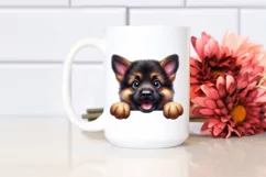 Funny Baby German Shepherd | Watercolor Clipart Product Image 2