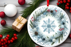 Round Christmass Ornament PNG Product Image 2