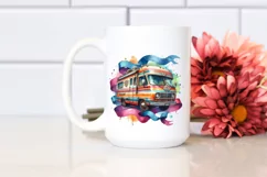 Vintage Vibrant Ribbons RV Watercolor Product Image 2