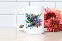 Vibrant Bird with Flowers PNG Product Image 2