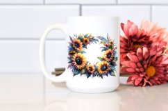 Vibrant Watercolor Abstract Sunflower | Sublimation Clipart Product Image 2