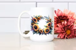 Vibrant Watercolor Abstract Sunflower | Sublimation Clipart Product Image 2