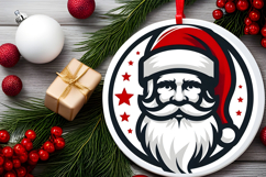 Round Christmass Ornament PNG Product Image 2