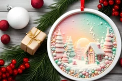 Molten Candy Christmass Scene Sublimation PNG Product Image 2