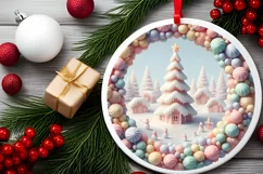 Molten Candy Christmass Scene Sublimation PNG Product Image 2